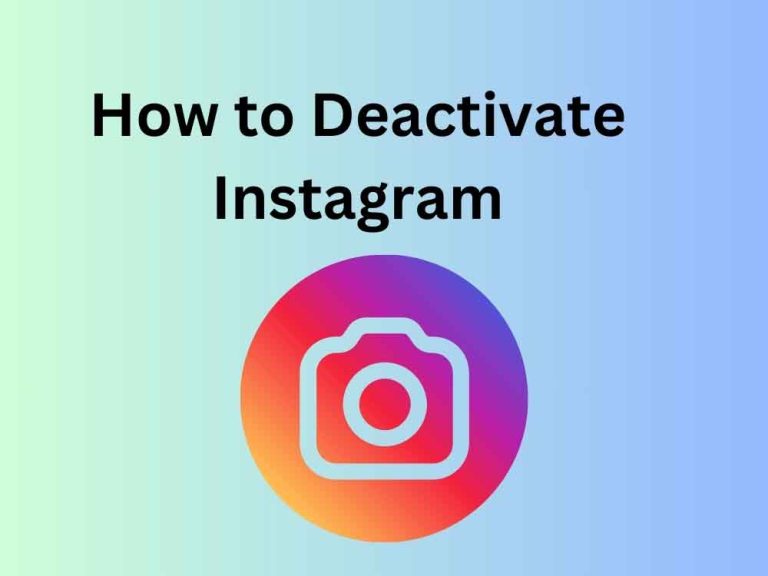 How to Deactivate Instagram